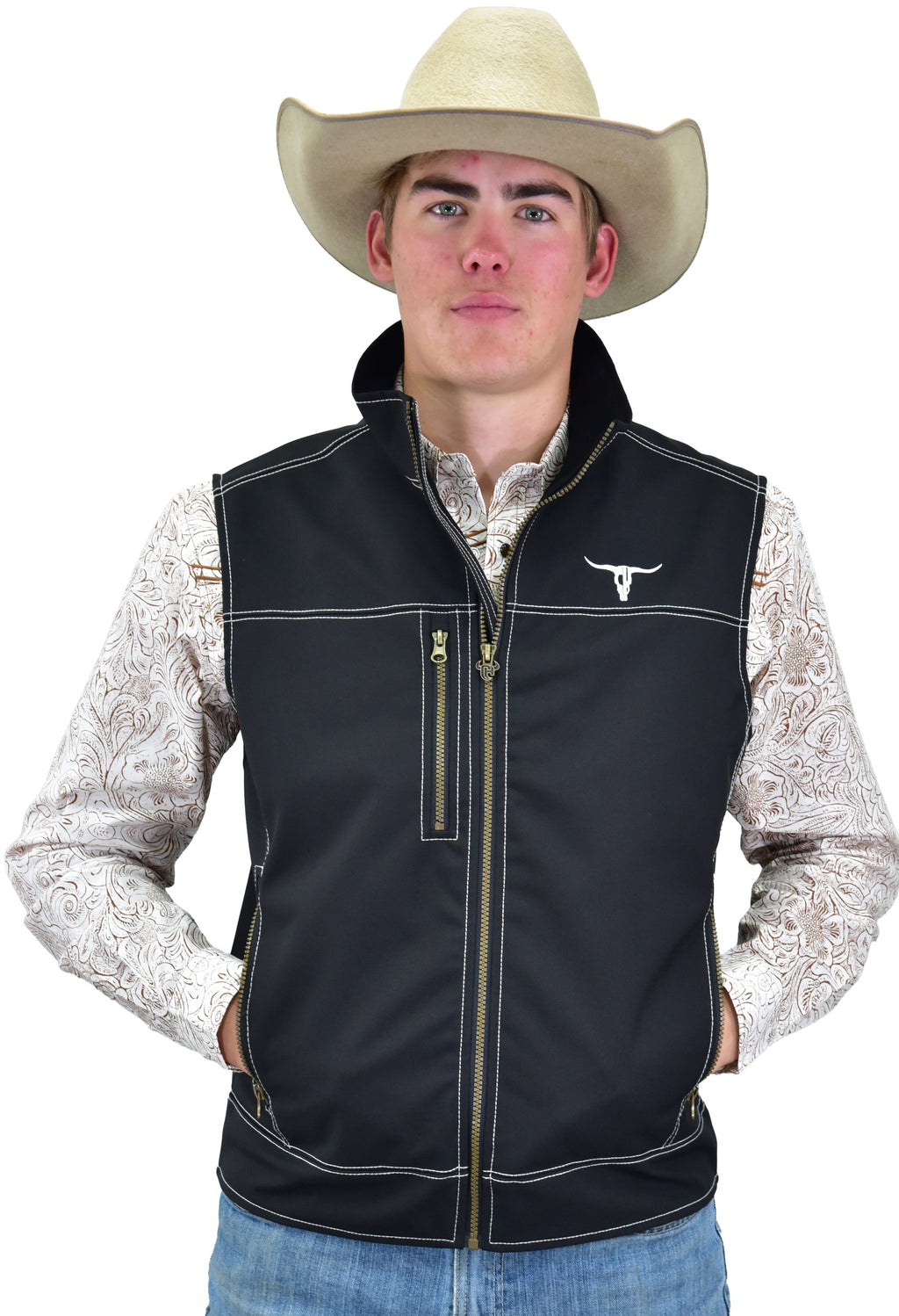Mens Cowboy Hardware - Fence polyshell vest