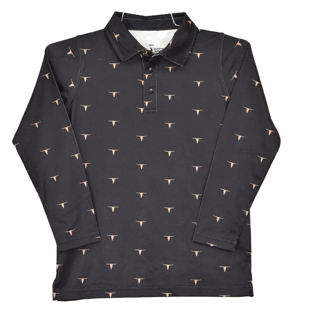 Boys Cowboy Hardware - Skull Scatter L/S polo