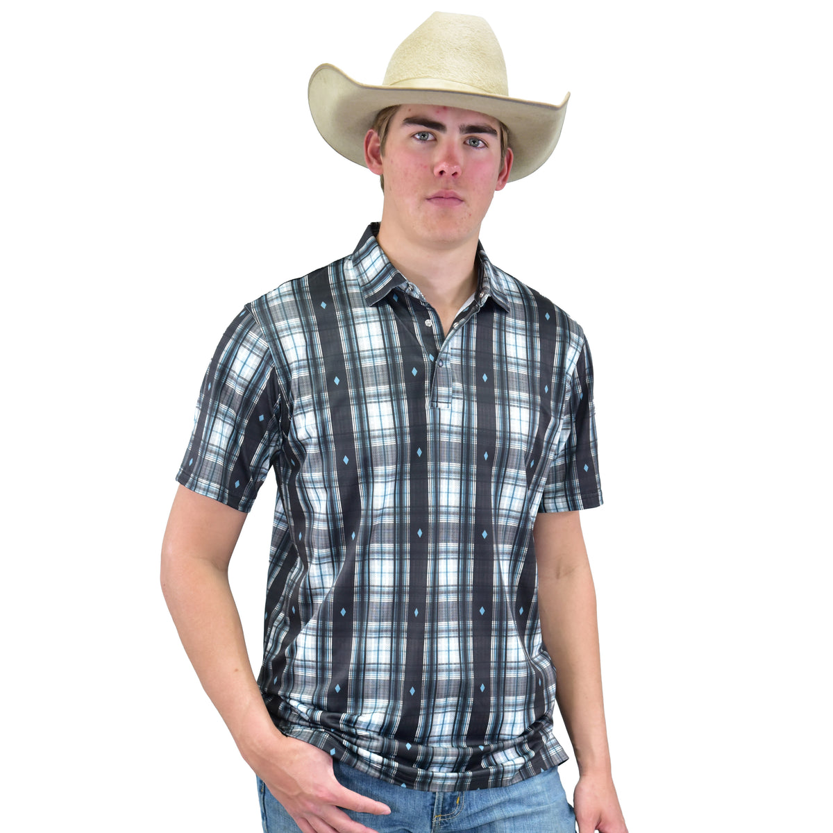 Men's Diamond Jacquard S/S polo