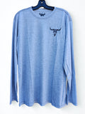 Flag Skull Premium L/S Tee - Grey - Mens