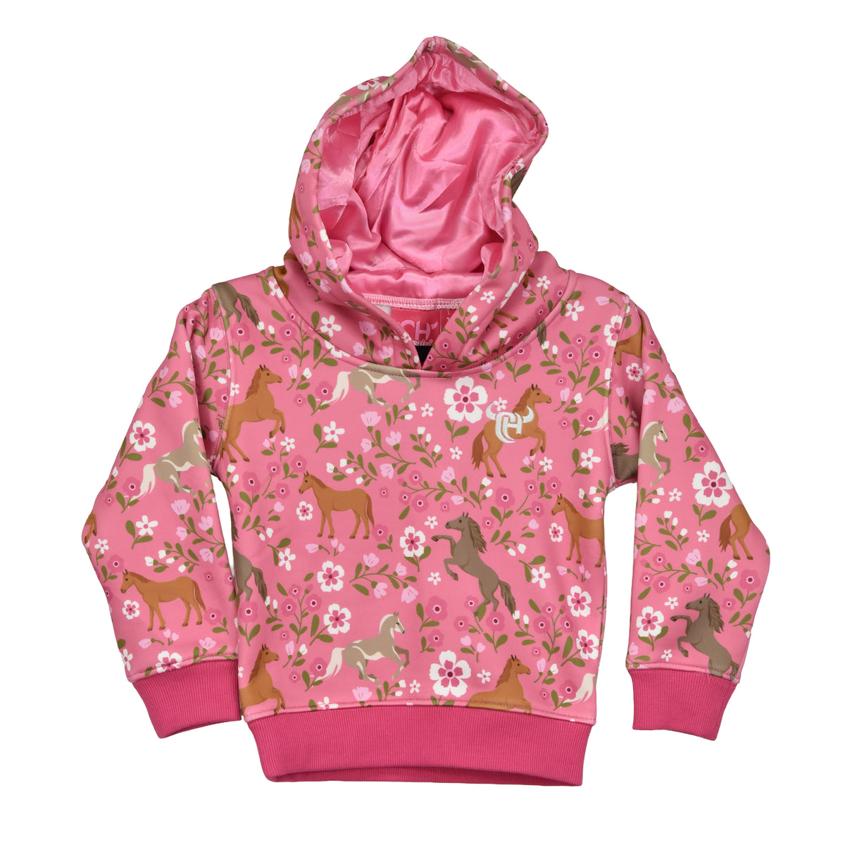 Girls horse flowers Hoody