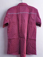 Men's Burgandy s/s button up