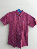 Men's Burgandy s/s button up
