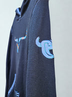 Emb Aztec Steer Thermal PO Hoody - Black