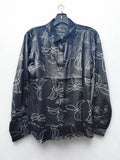 Boot Stitch L/S Print, Black/ White