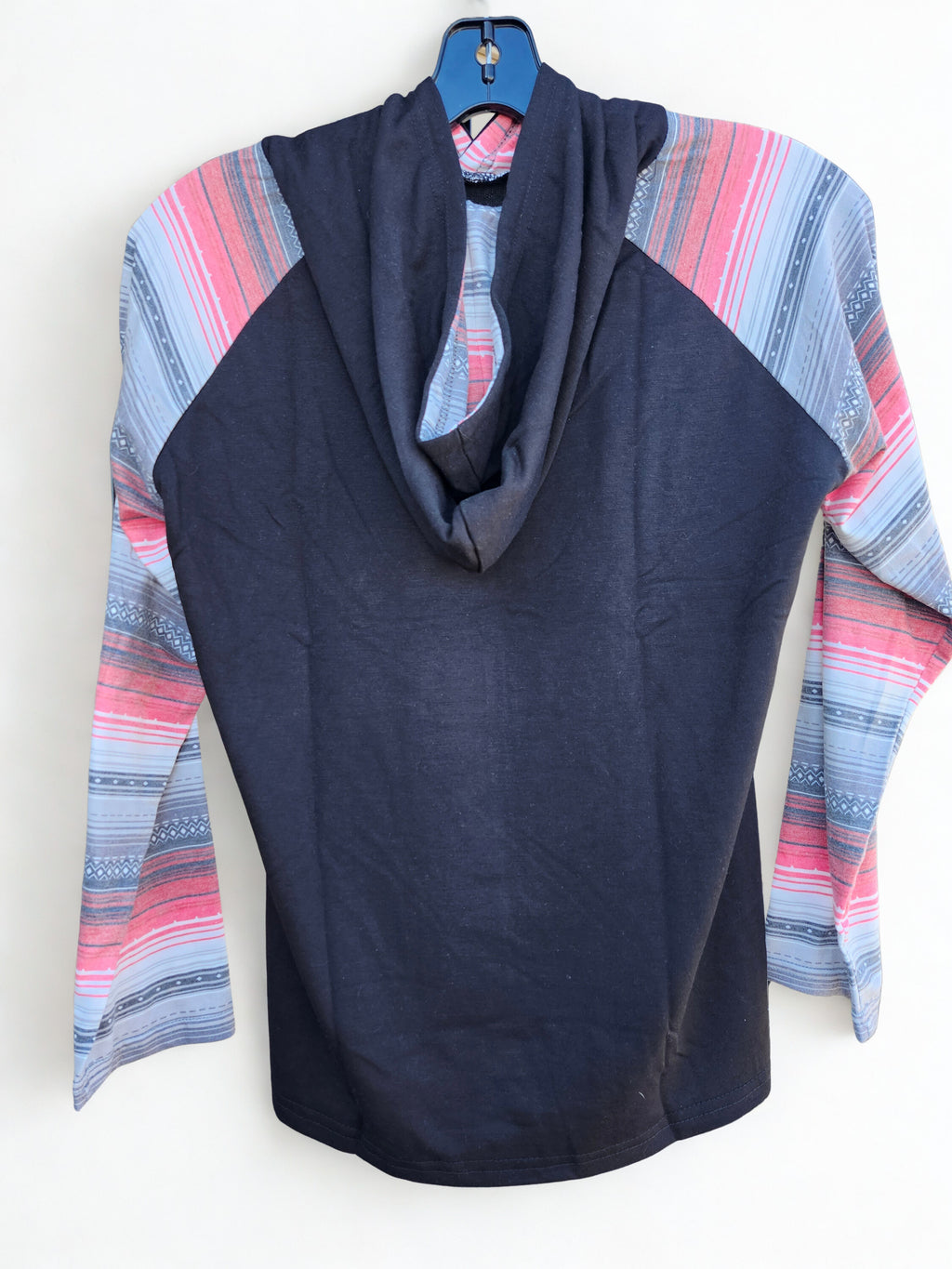 YTH Serape Knit L/S W/ Hoody, Black