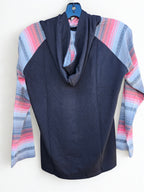 YTH Serape Knit L/S W/ Hoody, Black