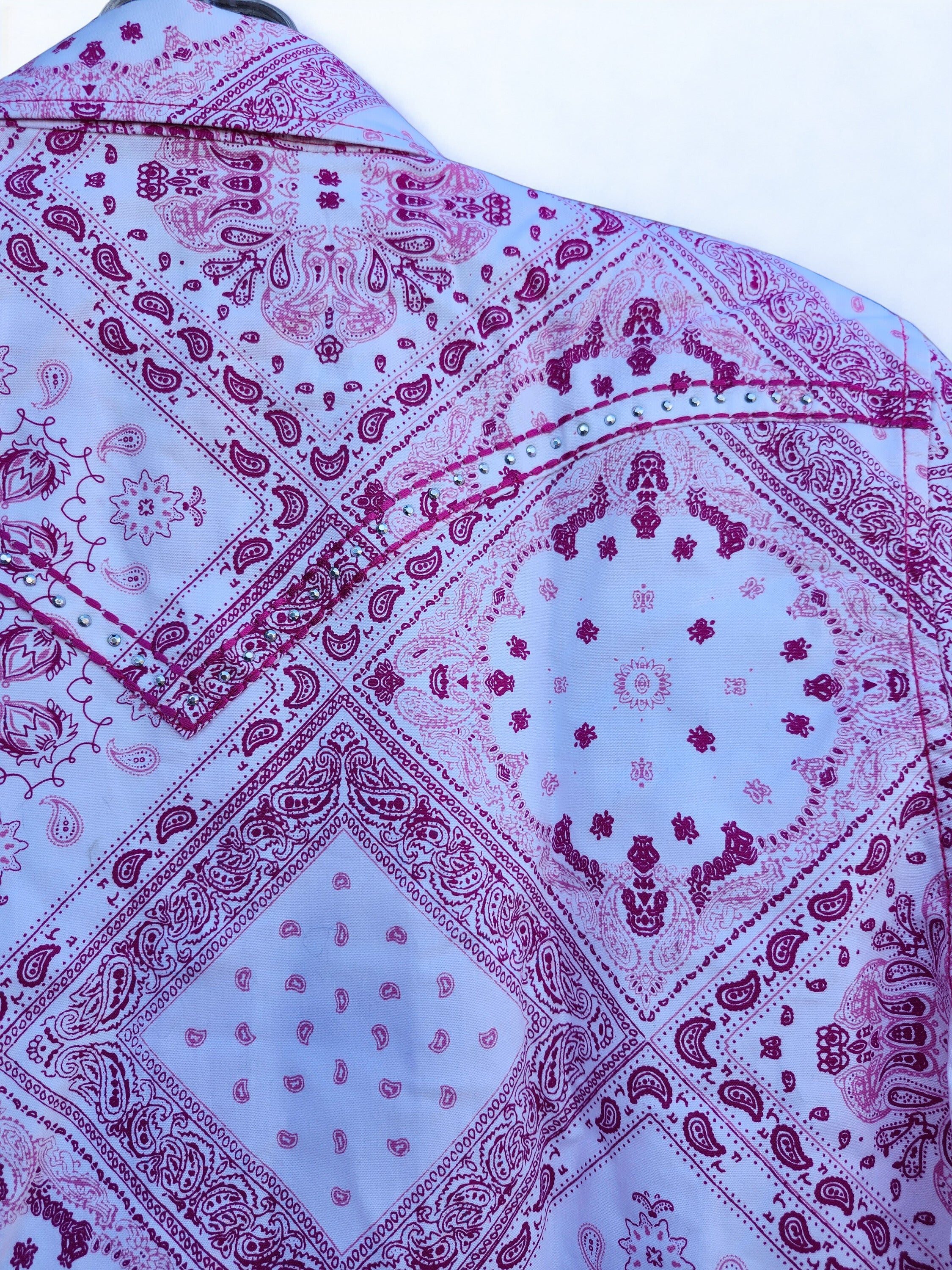 YTH Classic Bandana L/S Print - Pink/White