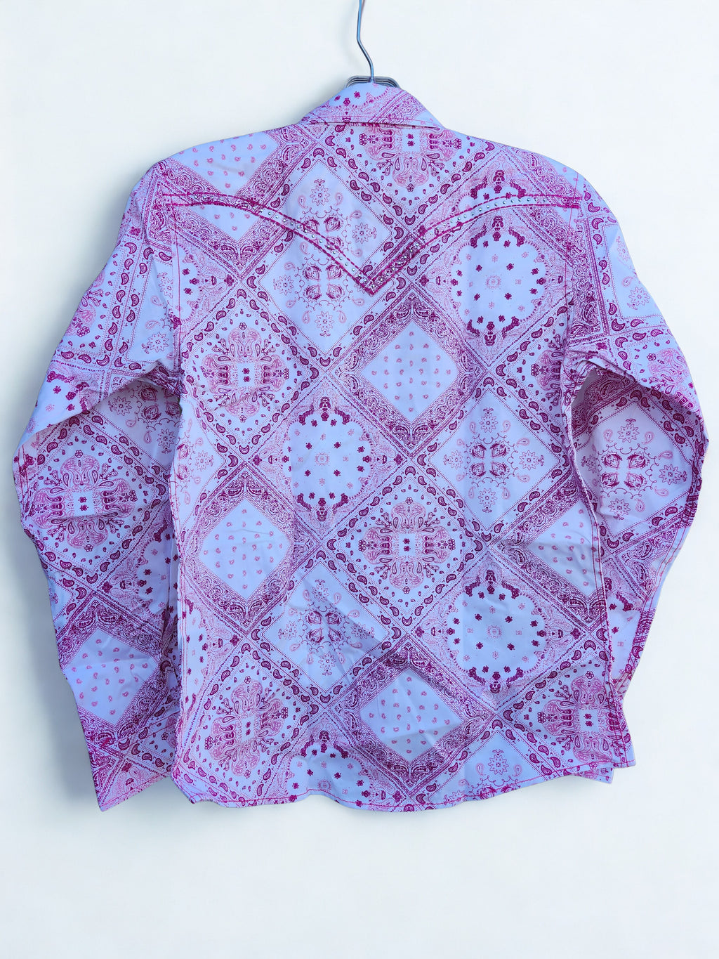 YTH Classic Bandana L/S Print - Pink/White