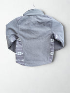 INF/TOD Tonal Aztec Accent Poly Shell Jacket - Grey