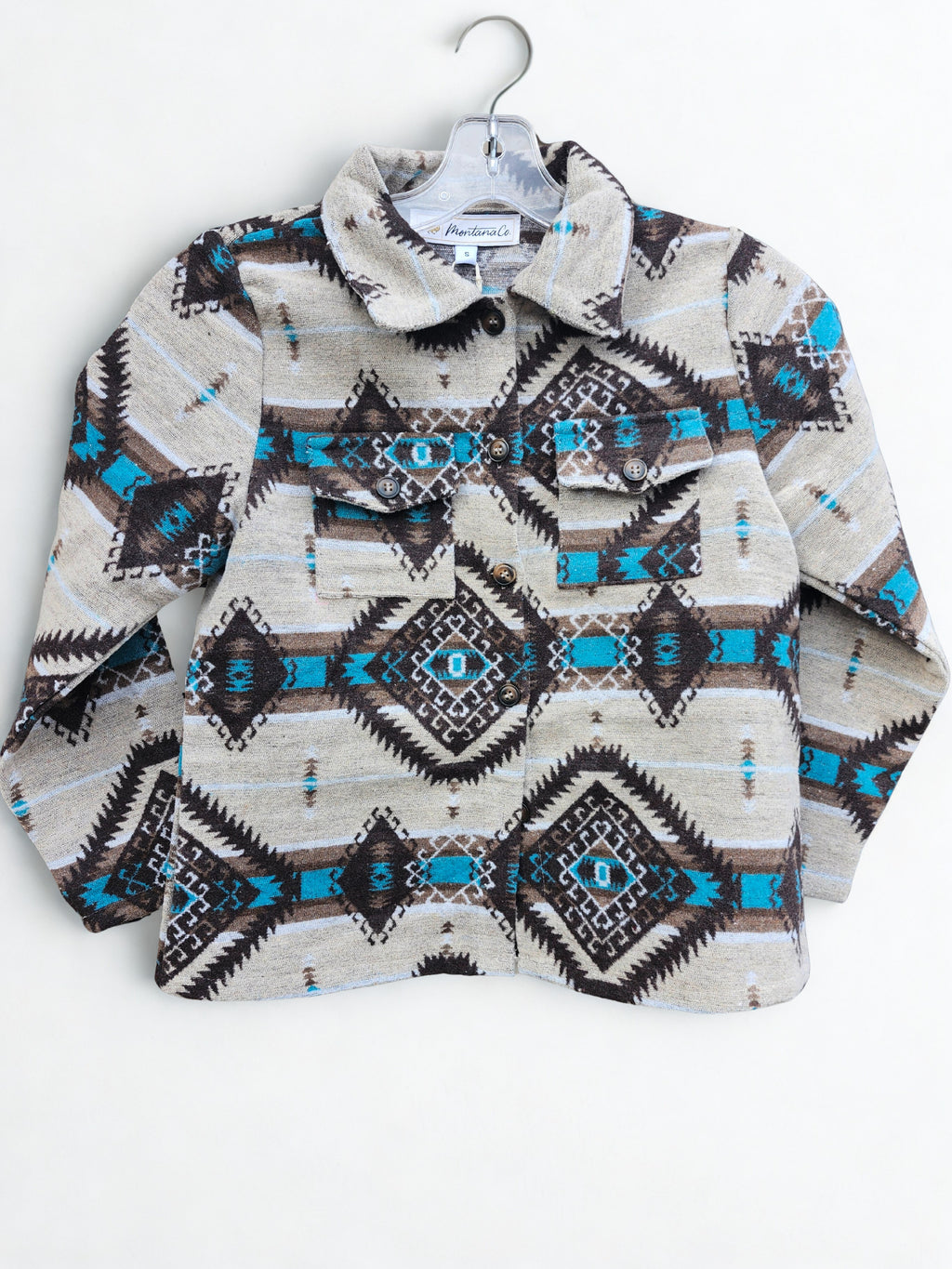 Aztec Shirt Jacket - Tan