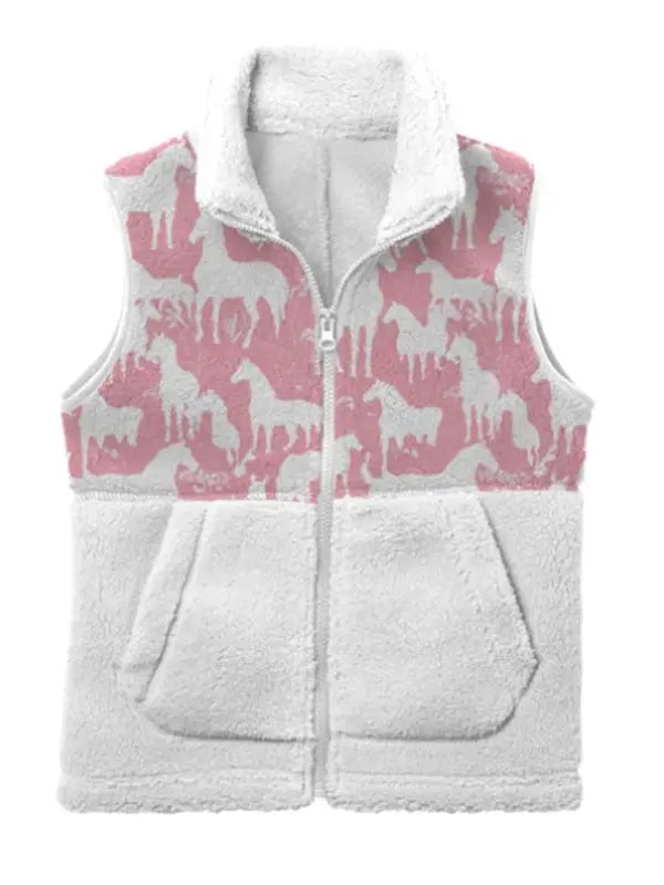 Grazing Horse Fleece Vest