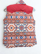 Red Aztec Two Tone Polyfill Vest