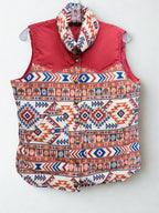 Red Aztec Two Tone Polyfill Vest