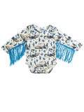 Rancher Cowgirl LS Fringe Onsie