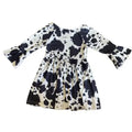 Cowprint Bell Sleeve Dress