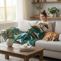 1 PLY Plush Blanket White River New Turquoise
