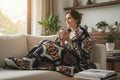 1 PLY Plush Blanket White River Black/Brown