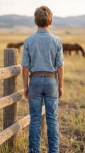 Boys Relaxed fit jeans Washed Denim