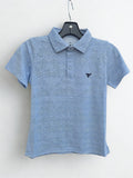 YTH Solid Blue Golf Shirt
