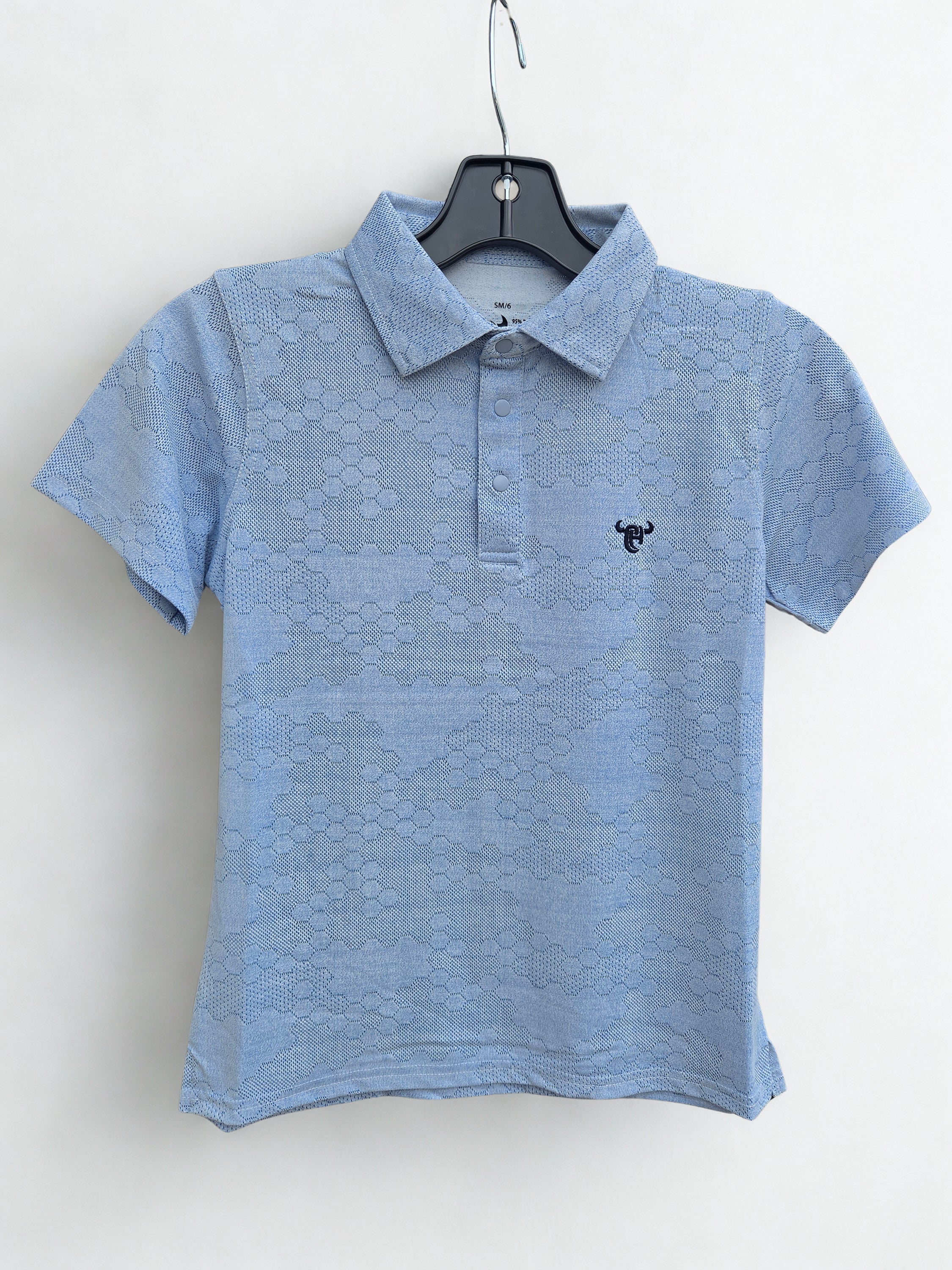 YTH Solid Blue Golf Shirt