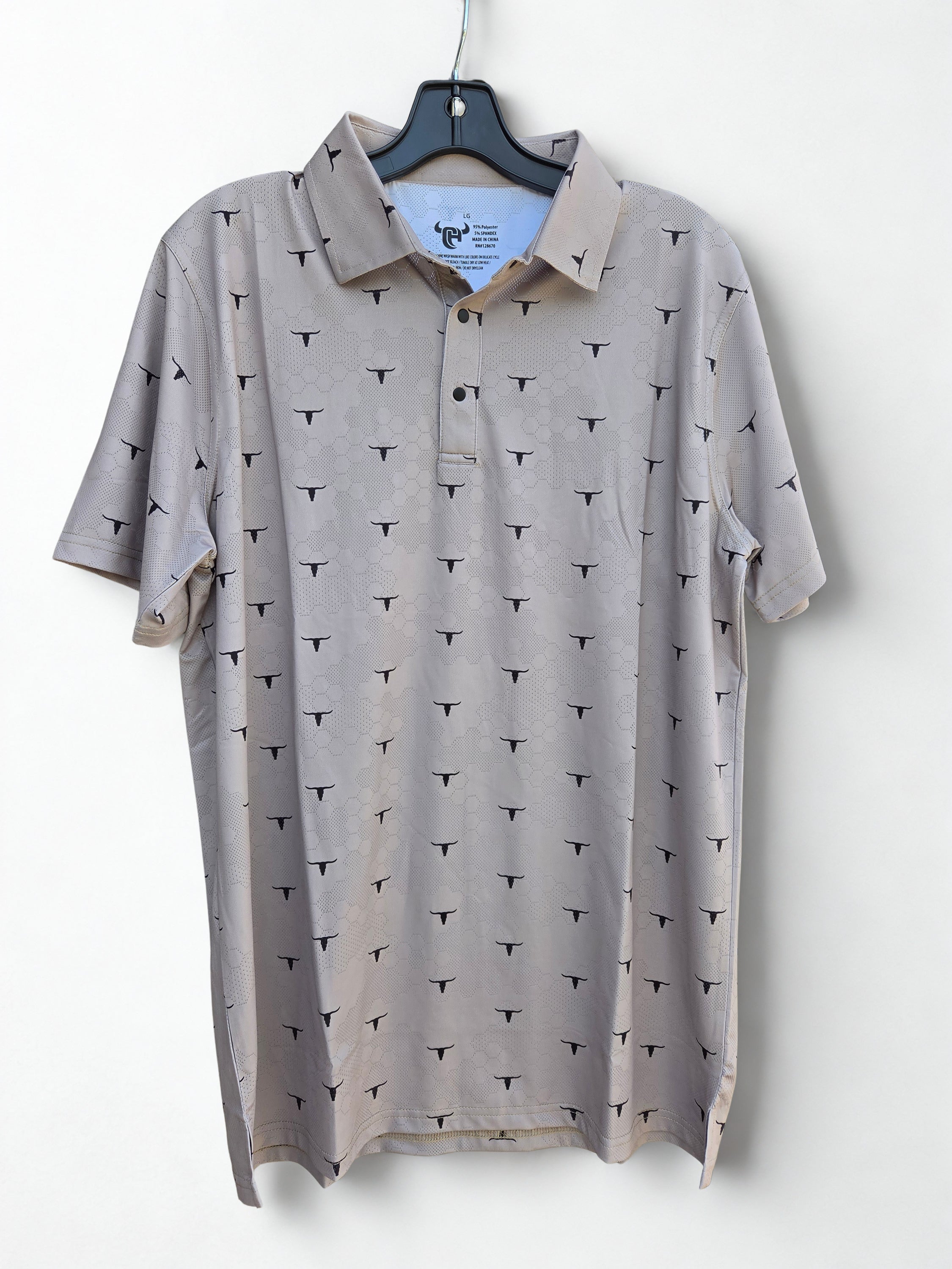 Skull Scatter S/S Gold Knit, Tan