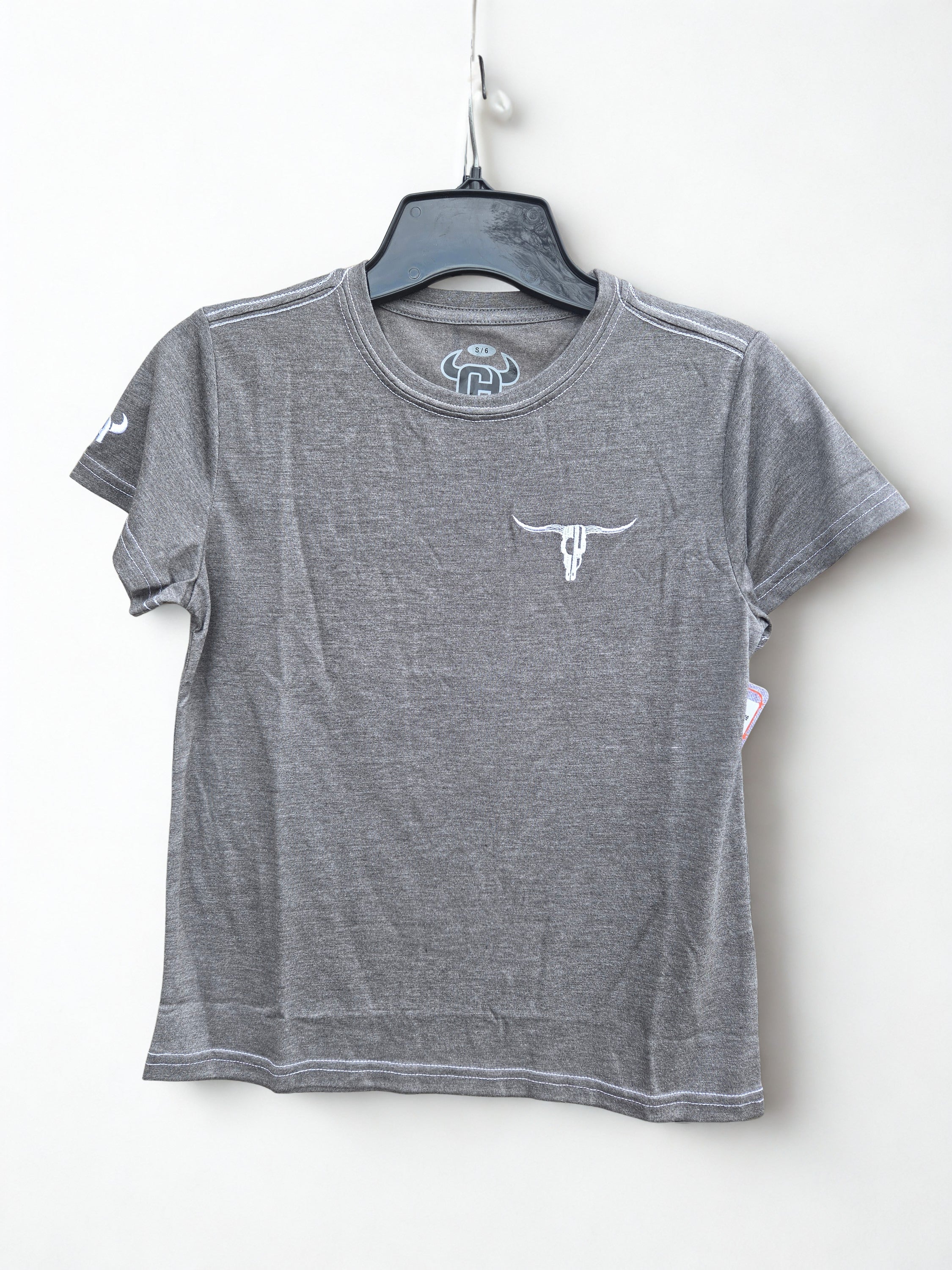 YTH Skull Premium S/S Tee, Charcoal